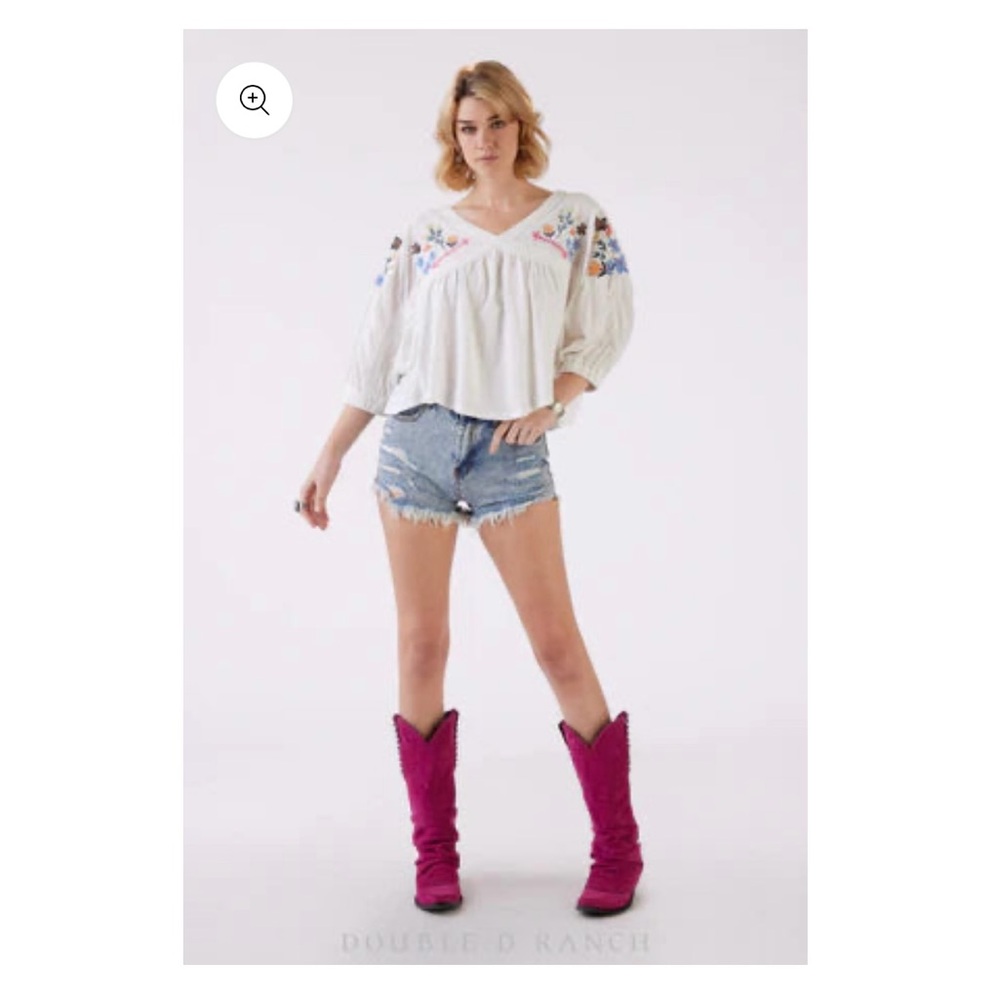 Double D Ranchwear Mountain Meadow Top;Size XL - Picture 3 of 7